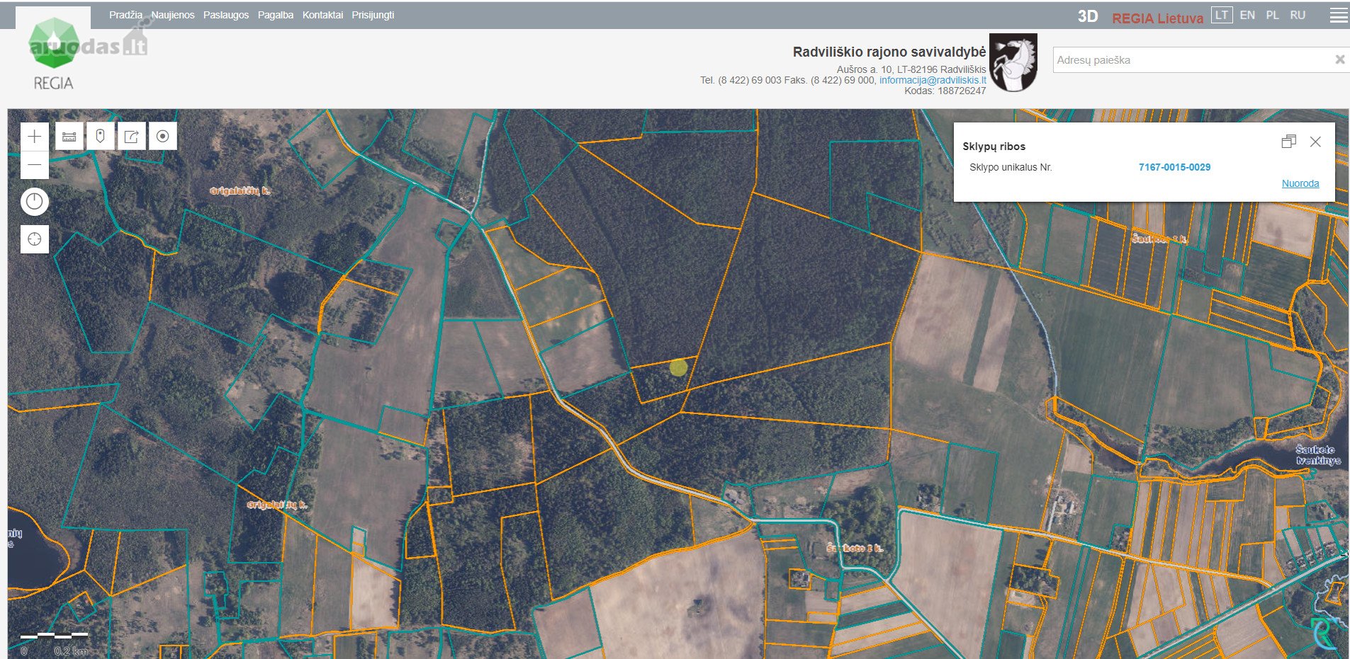 Parduodamas 1,57 ha miškas Šaukoto I kaime,