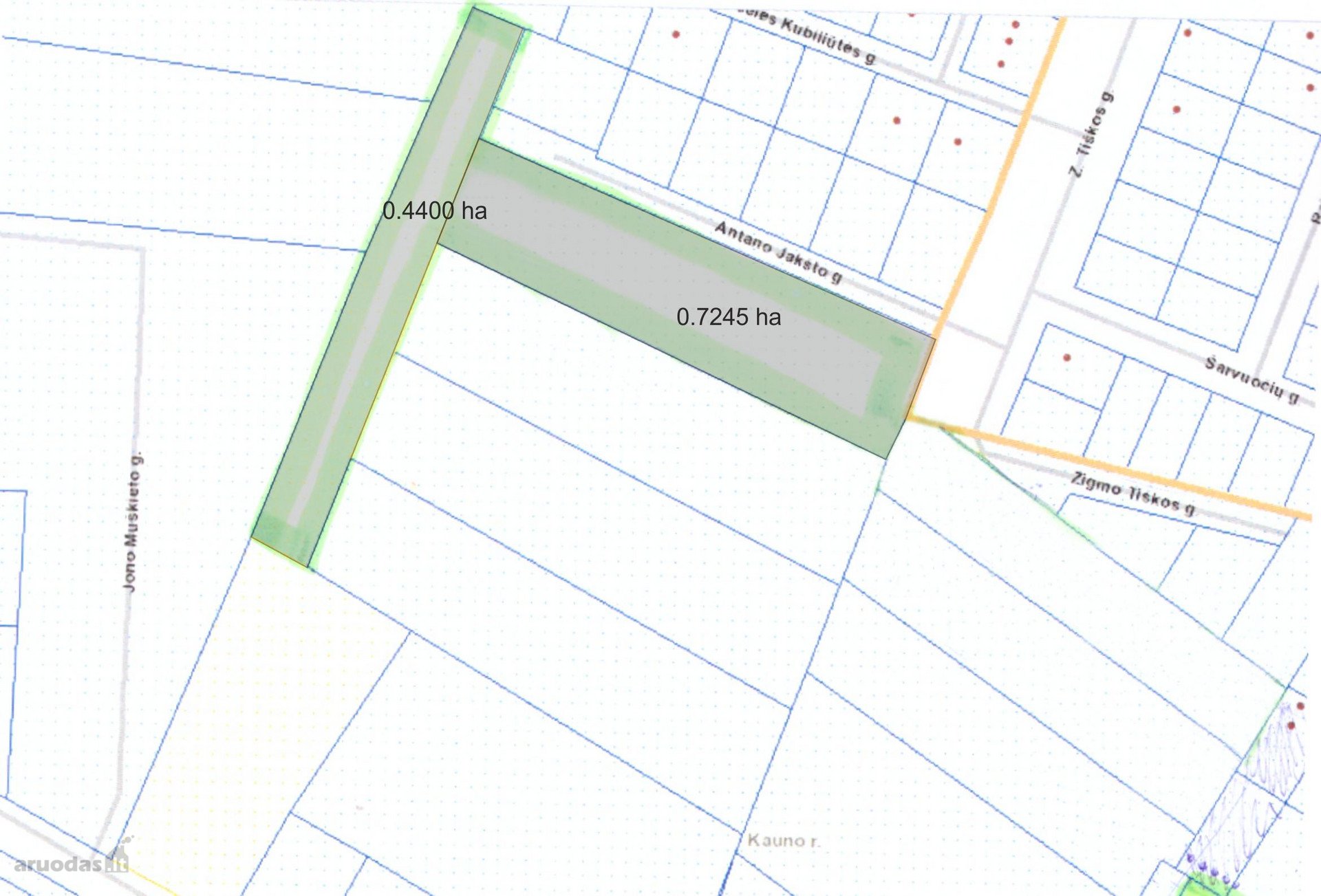Sis sklypas (0.7245 ha) parduodamas kartu su