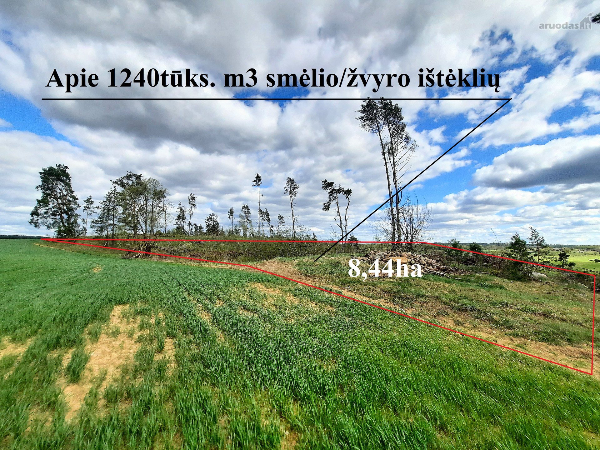 Parduodamas Karjeras Su 1240 tūks.m3 Žvyro