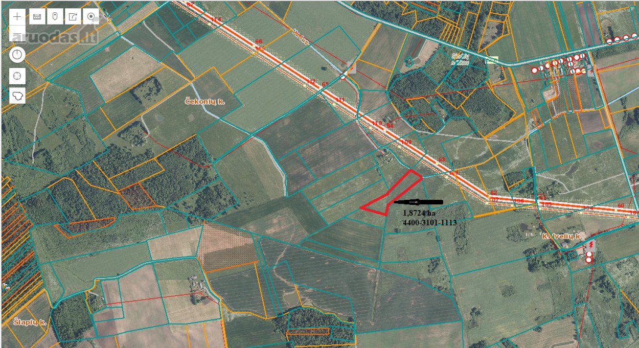 Parduodamas 1,8724 ha žemės ūkio paskirties