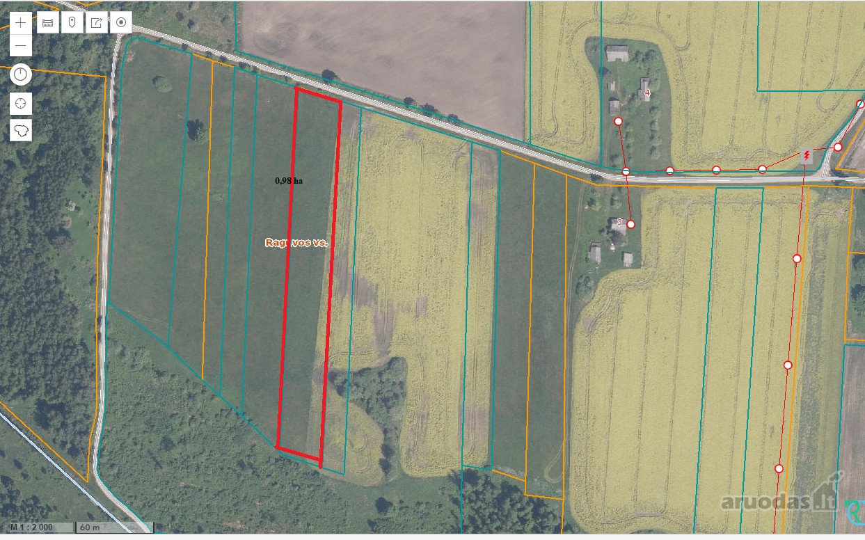 0,98 ha žemės ūkio paskirties žemės sklypas