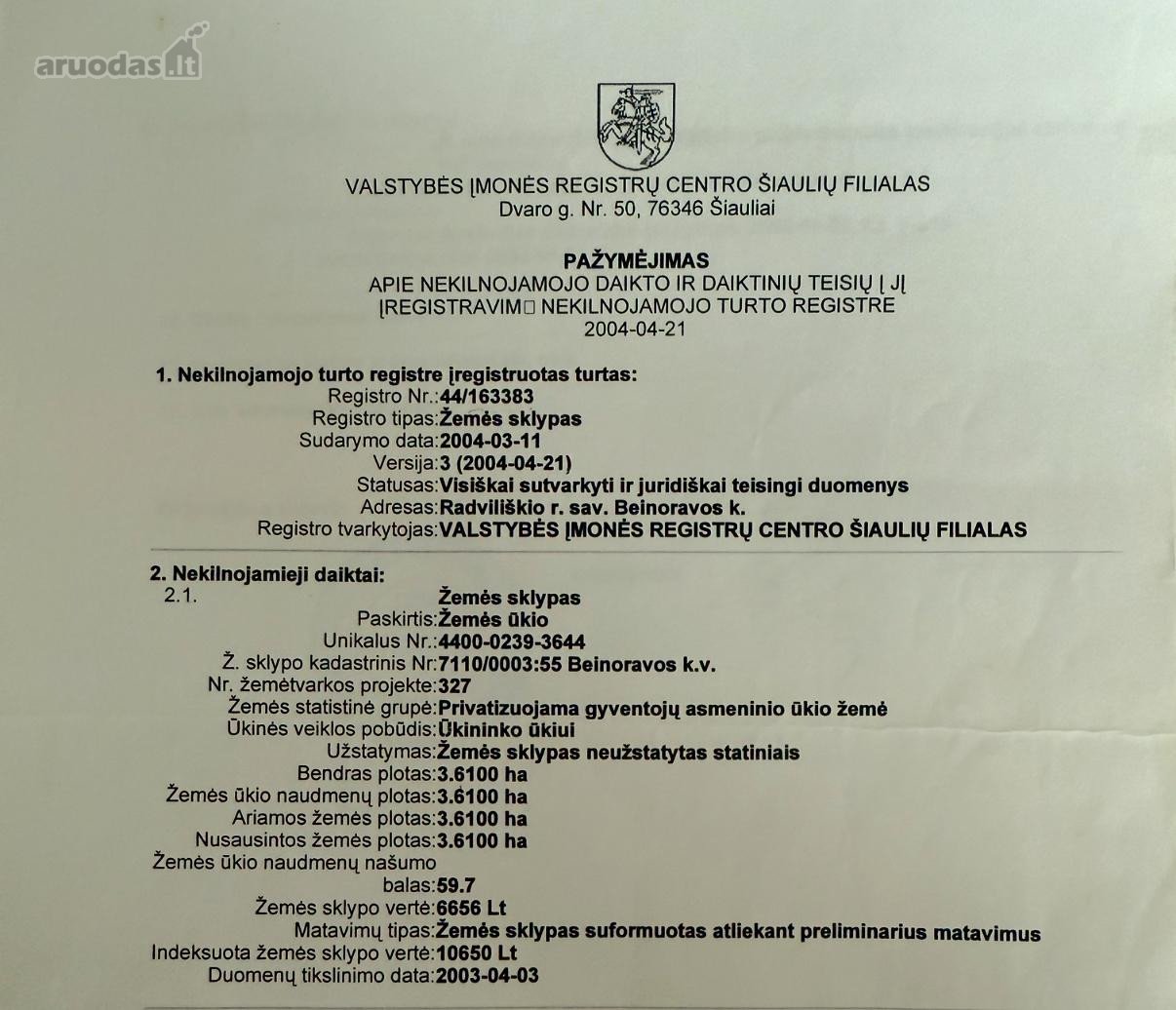 Žemės našumas labai geras 59.7