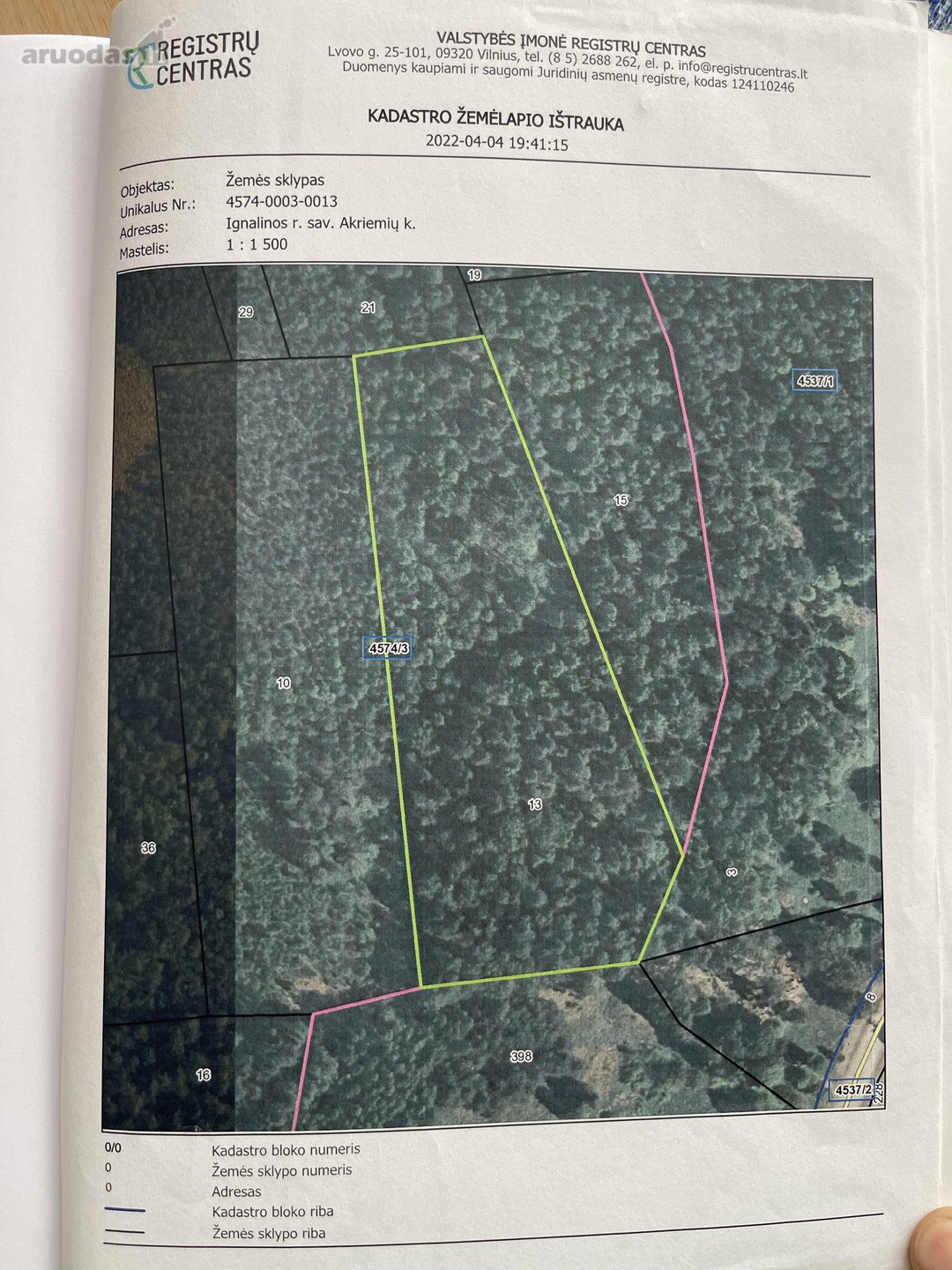 Parduodamas 5.5ha žemės sklypas, 3.7ha yra