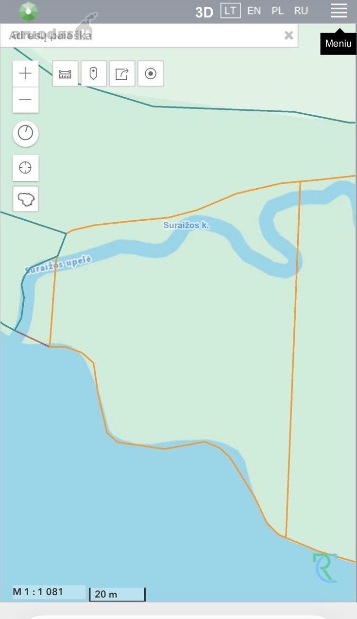 0,71 ha sklypas su 130 m pakrante prie Želvos