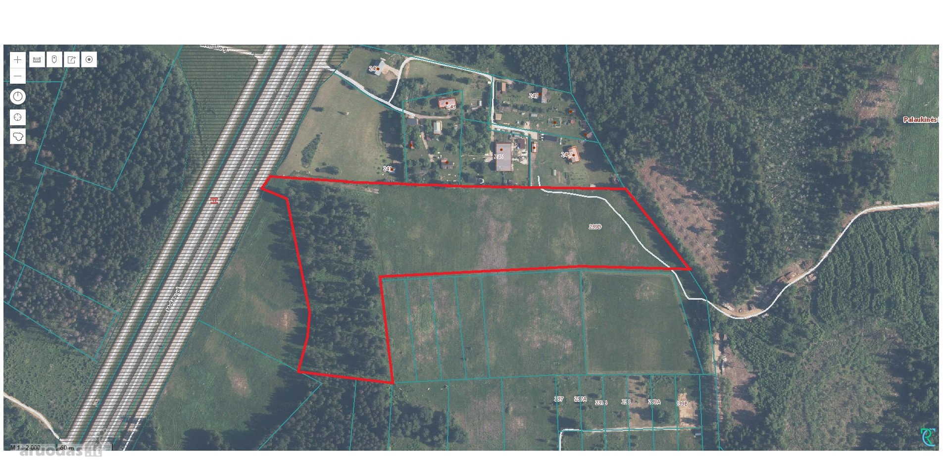 4,57 ha sklypas su 2 ha brandžiu mišku –