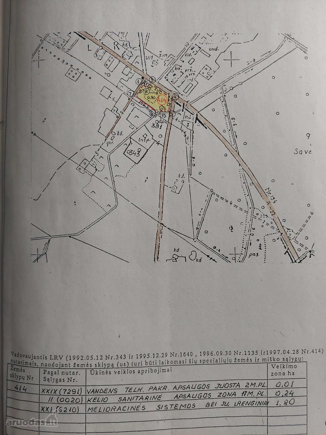 Parduodamas dirbamos žemės sklypas šalia