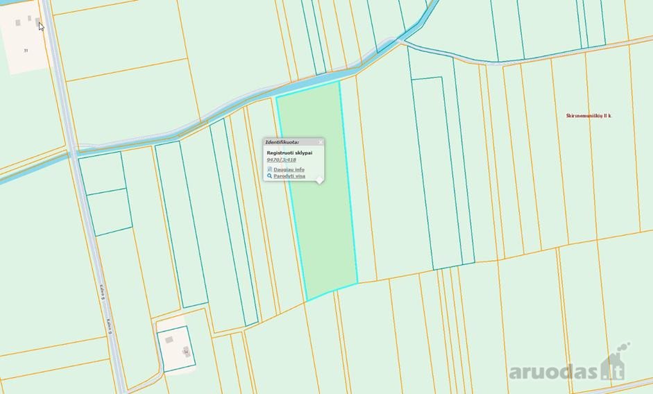 Parduodamas 2,5010 ha žemės ūkio paskirties