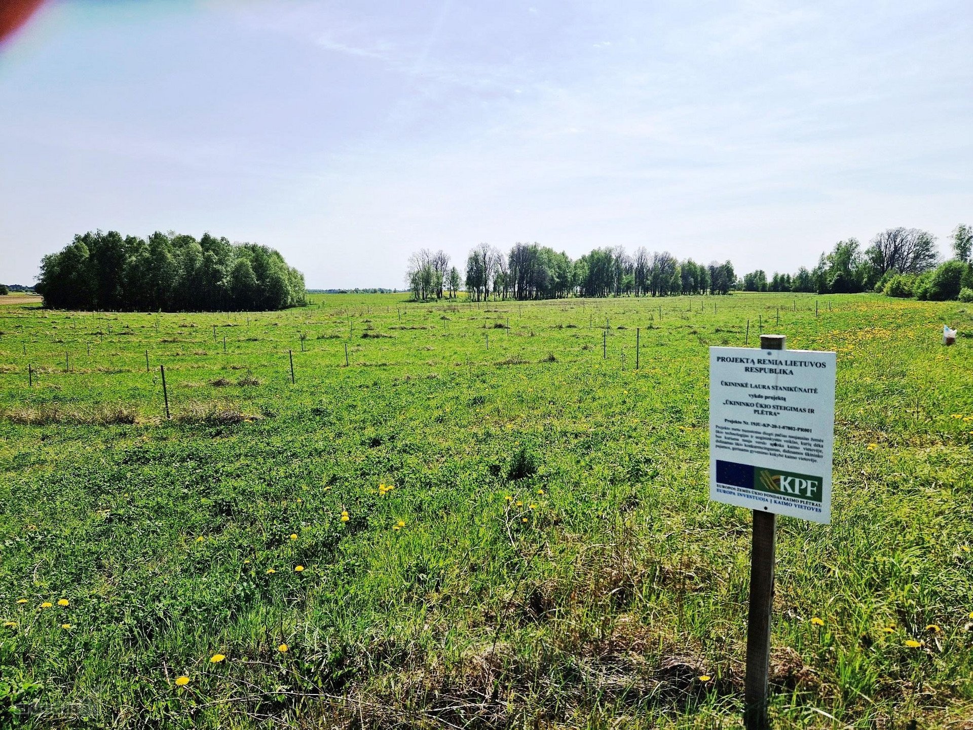 Parduodamas 13,35 ha žemės ūkio paskirties
