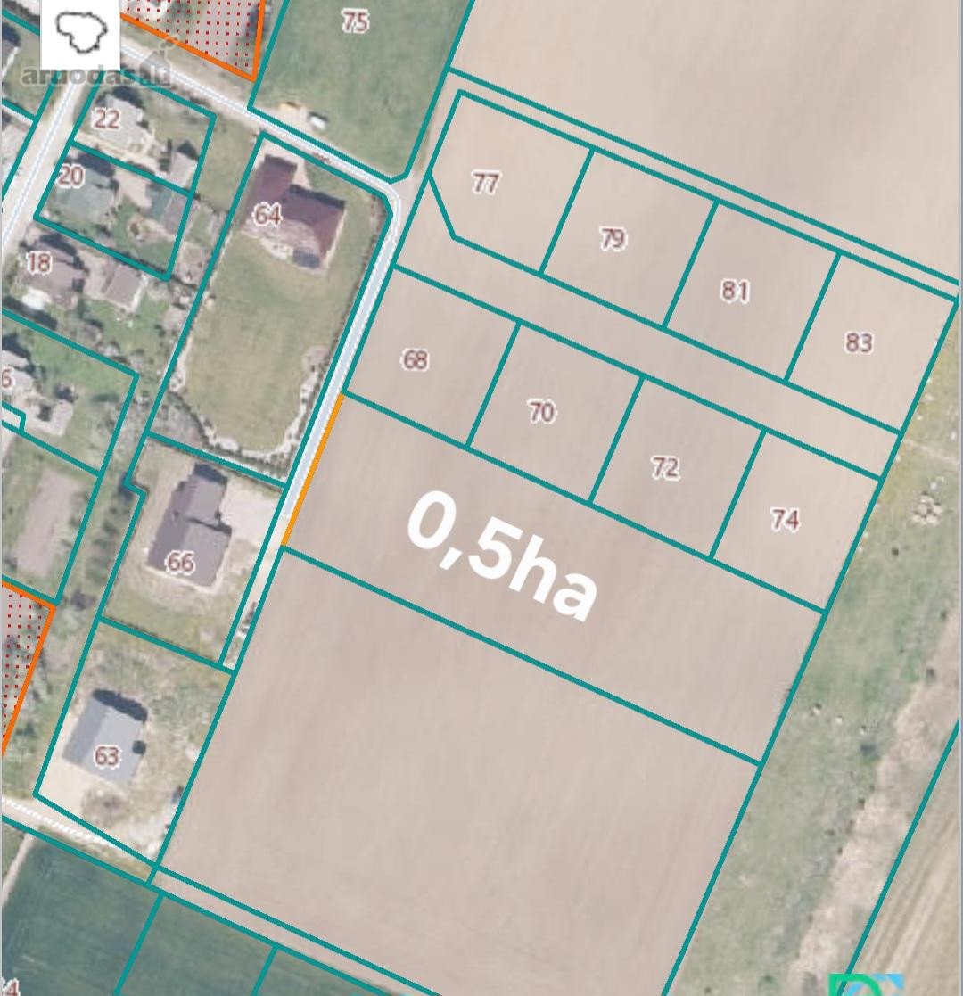 Parduodamas 0,5ha žemės ūkio paskirties