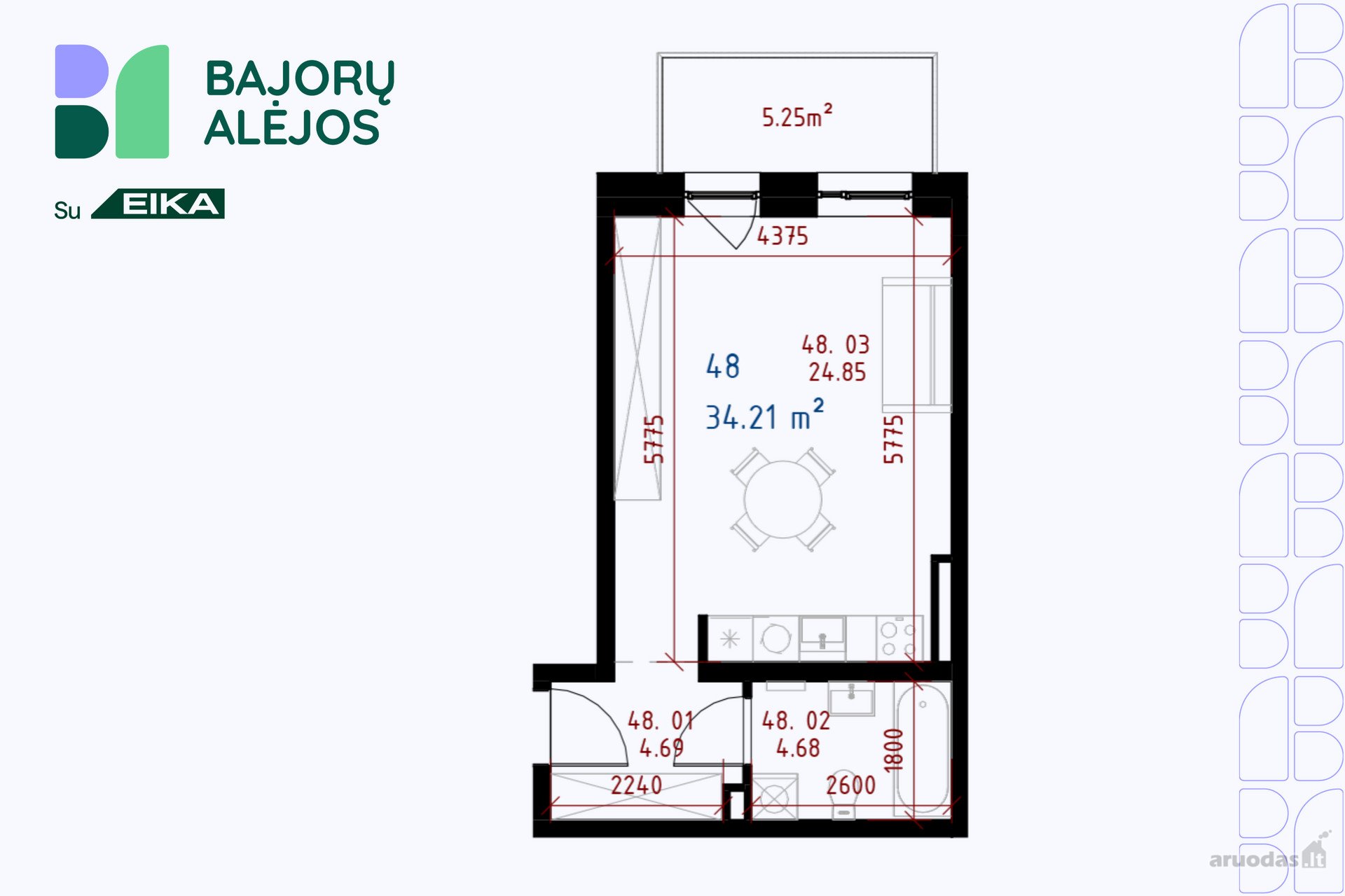 Lts Form Flat, Vilniuje Bajoruose Salaspilio g., 1 room flat - Aruodas.lt - No.1 ...