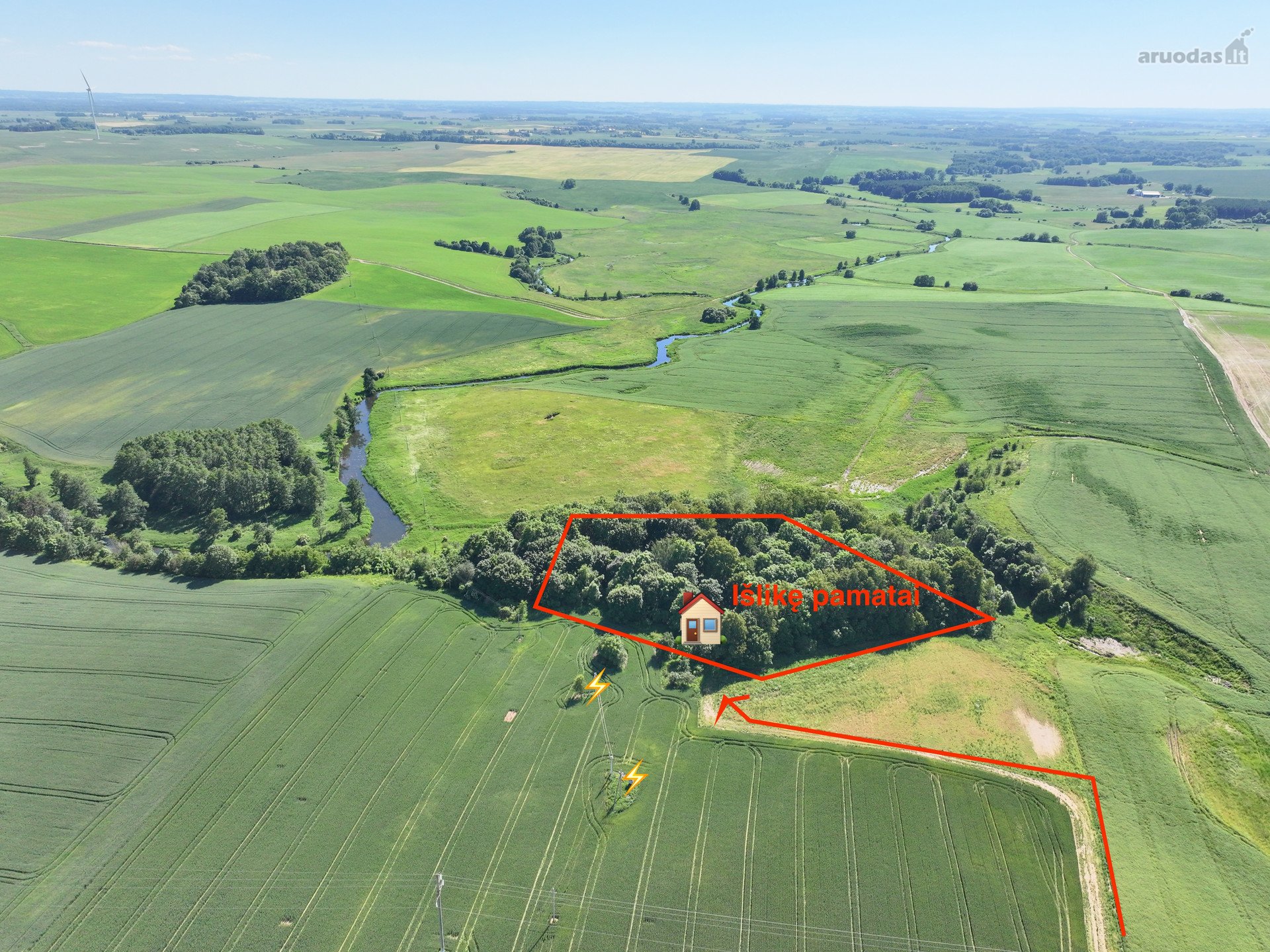 Parduodamas 1.2099 ha buvusi sena sodyba