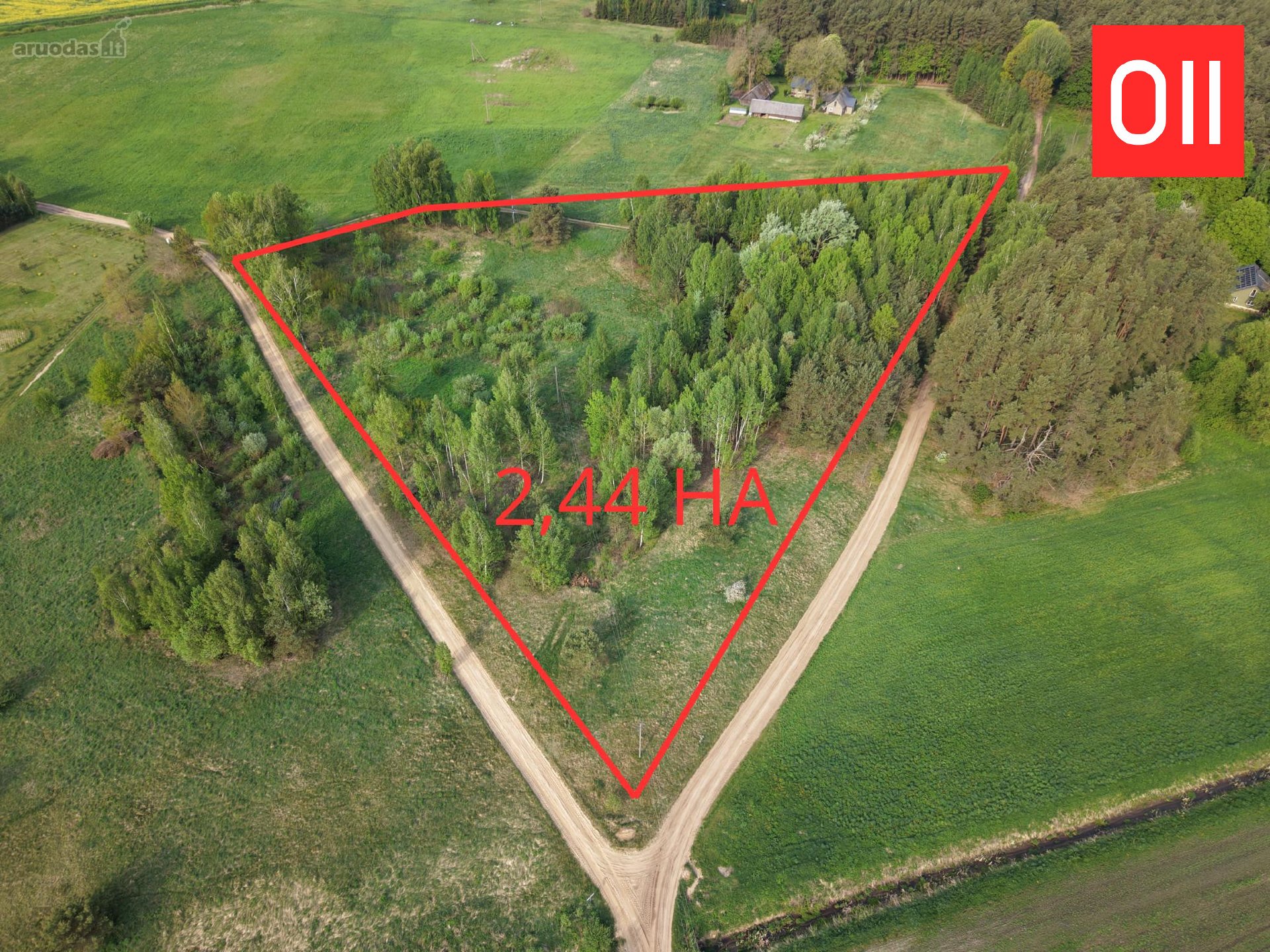 Parduodamas 2,45 ha žemės ūkio paskirties