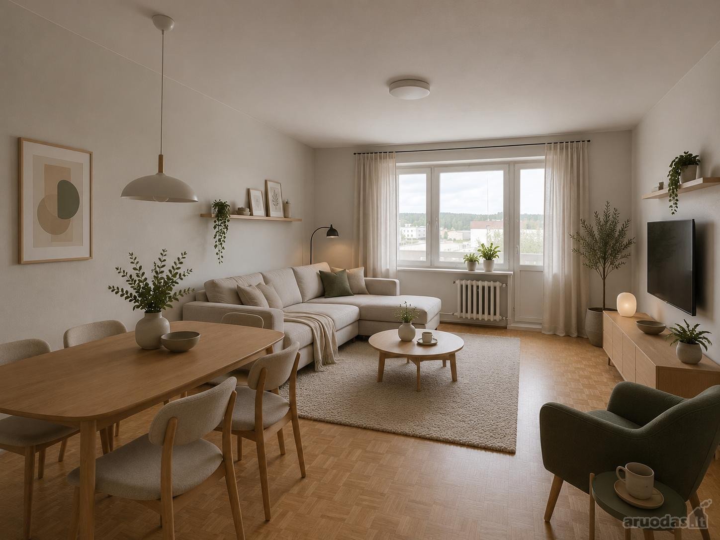 Šviesus 4 kambarių butas 6 aukšte su liftu –