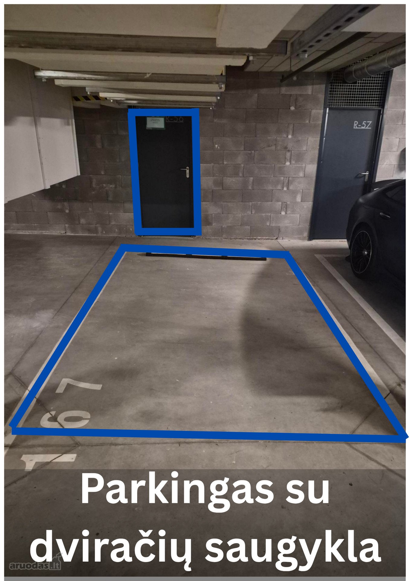 Parduodama parkavimo vieta su sandėliuku