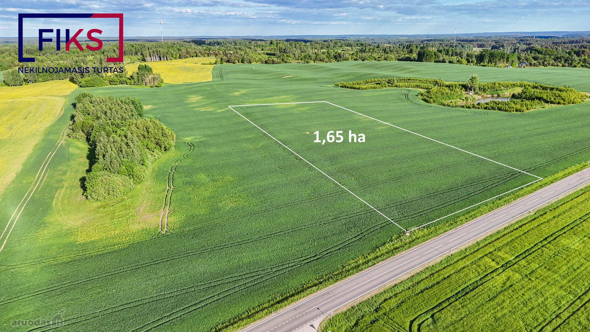 Parduodamas Žemės Ūkio Paskirties 1,65 Ha
