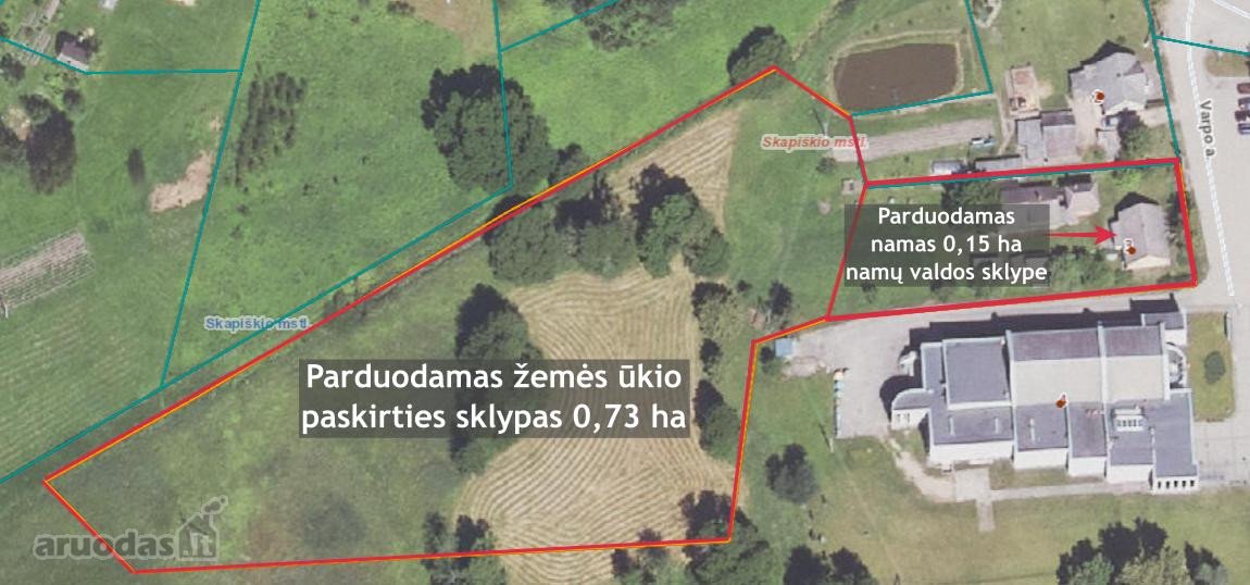 Parduodami 2 sklypai Skapiškio miestelio centre:
