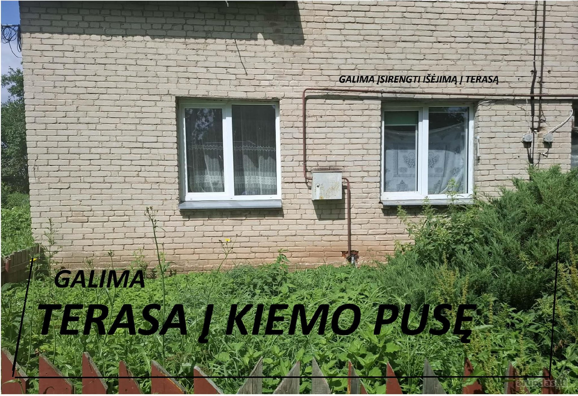 Parduodamas 2 kambarių butas su rūsiu