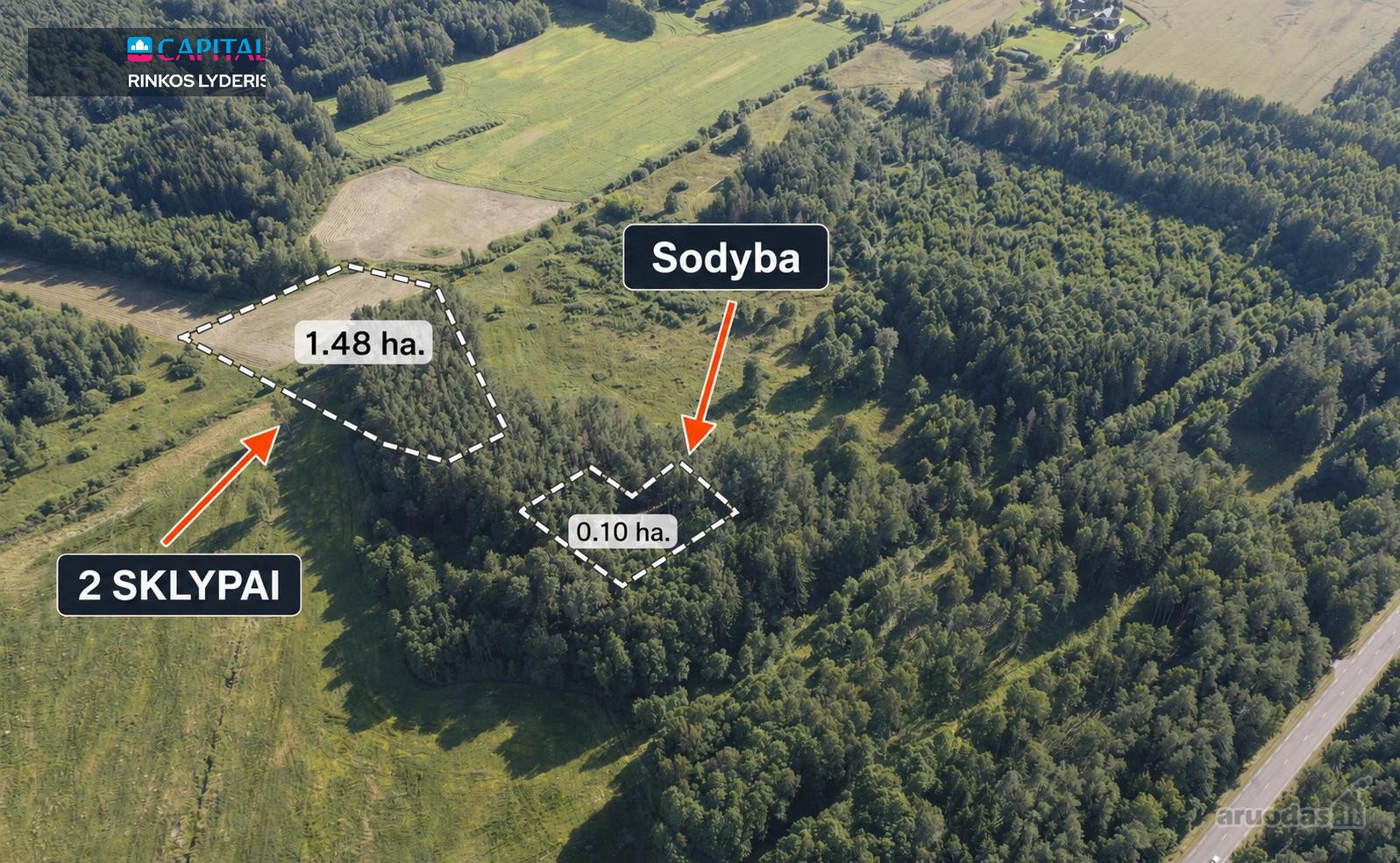 Parduodama apleista sodyba su žemės ūkio