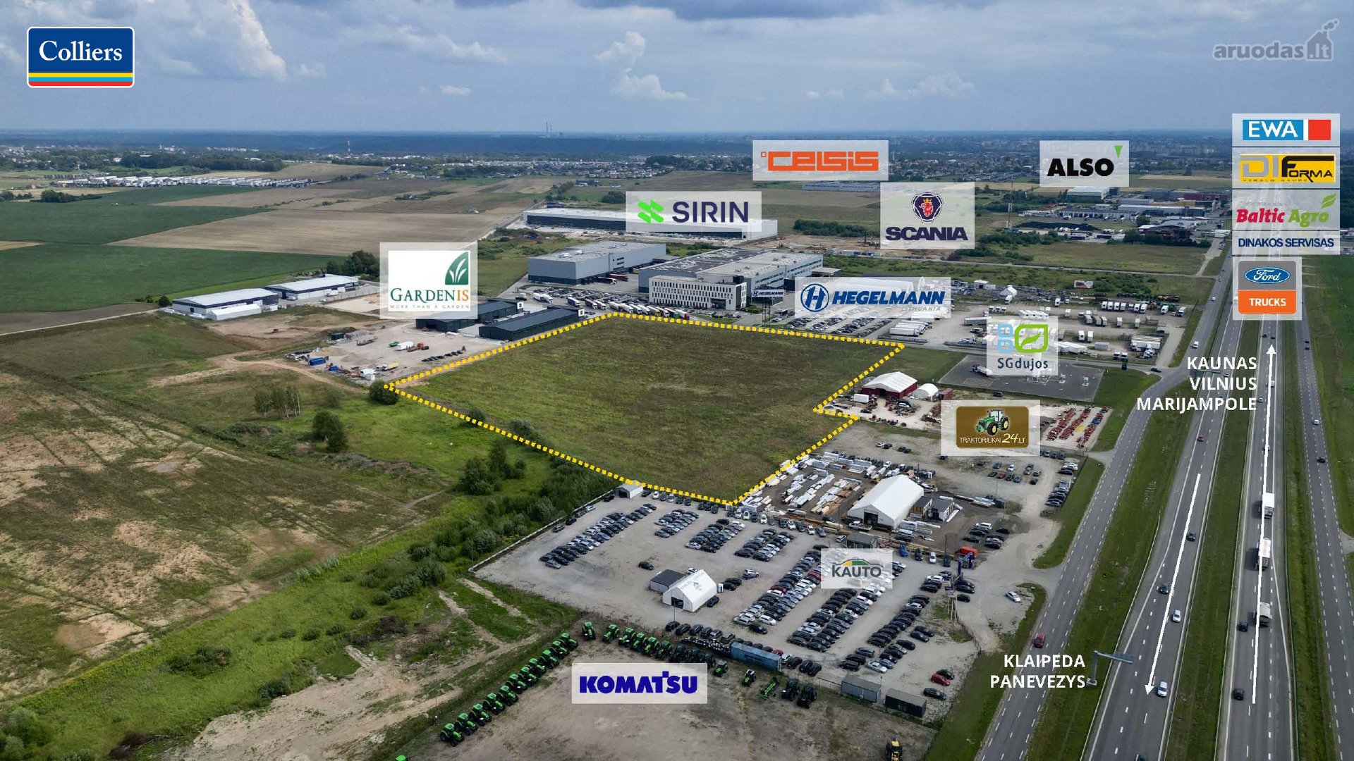 Parduodamas 4,90 ha pramonės ir sandėliavimo