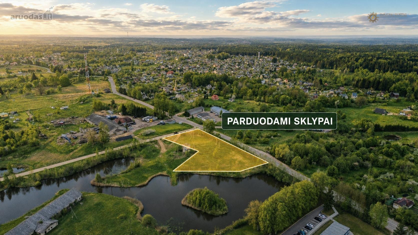 Didelis Sklypas Prie Tvenkinio Rastinėnuose –
