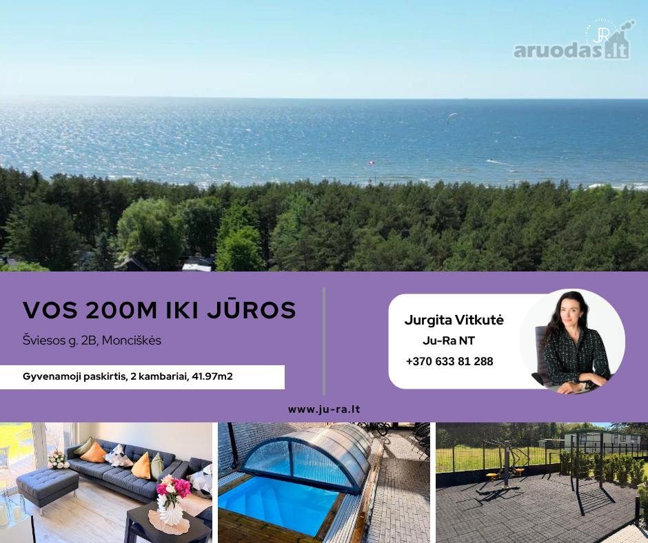 2 Kambarių Butas Vos 200 M Iki Jūros –