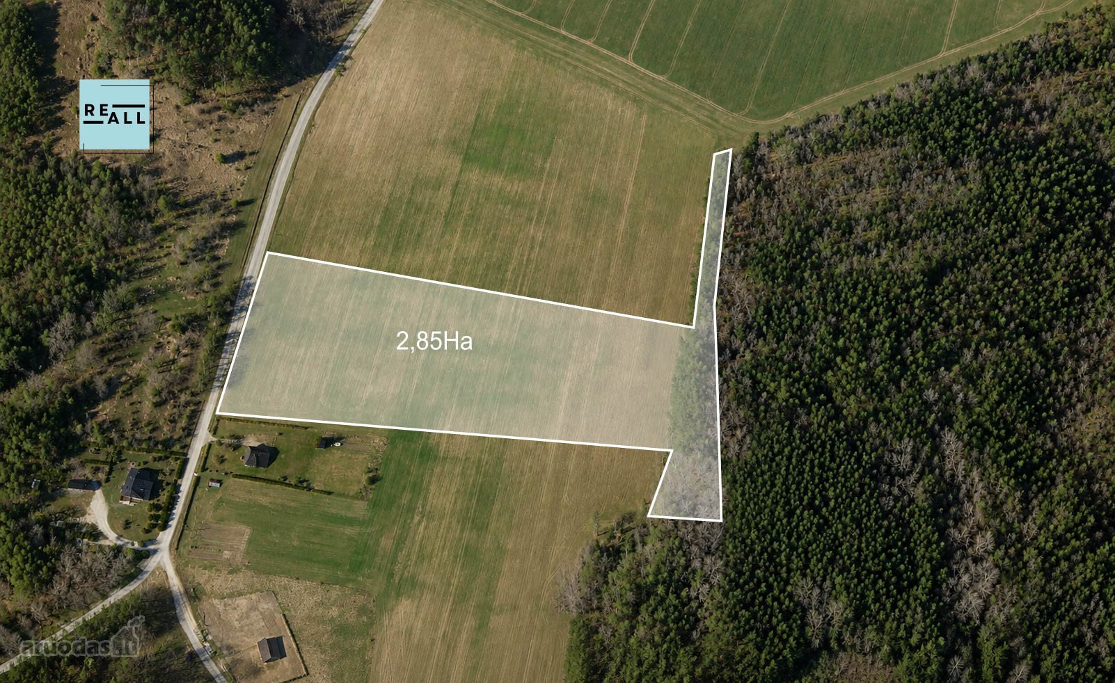 Parduodamas 2,85 Ha Žemės Ūkio Paskirties