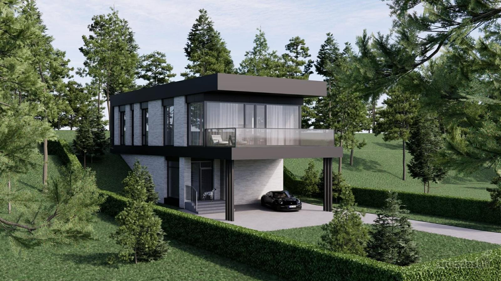 Išskirtinis Architektūrinis Namas Su Vaizdu Į