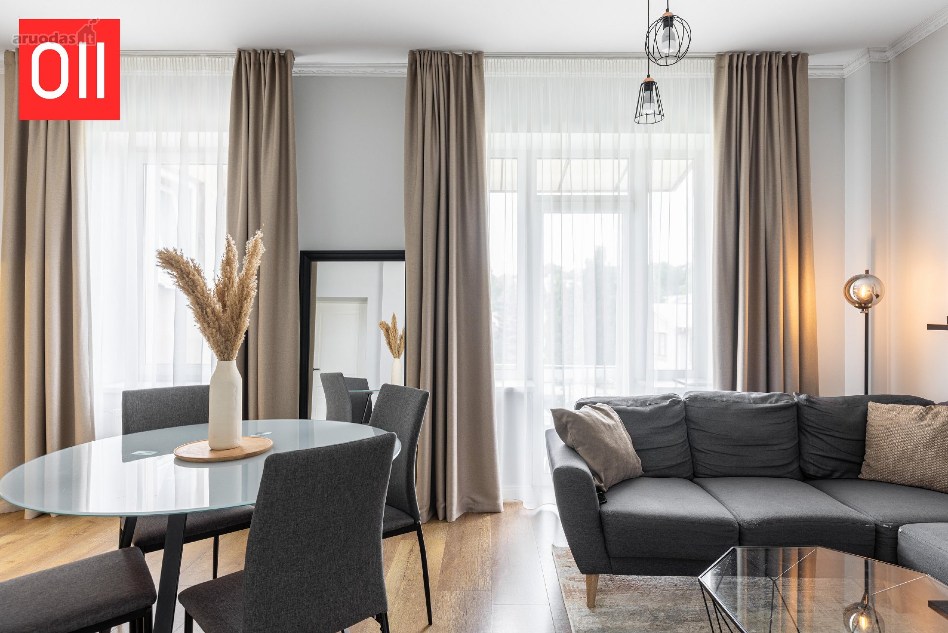 Jaukiai ir moderniai įrengtas 3 kambarių