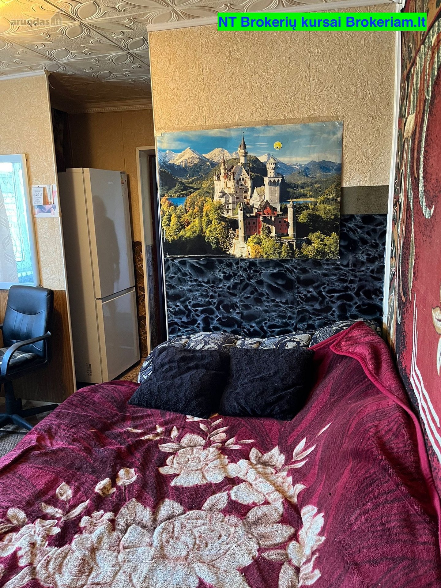 Nuomojamas 1 kambario bendrabučio tipo butas