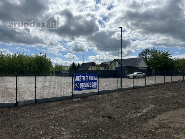 Išnuomojama 15 arų aikštelė su 18 kv/m pilnai
