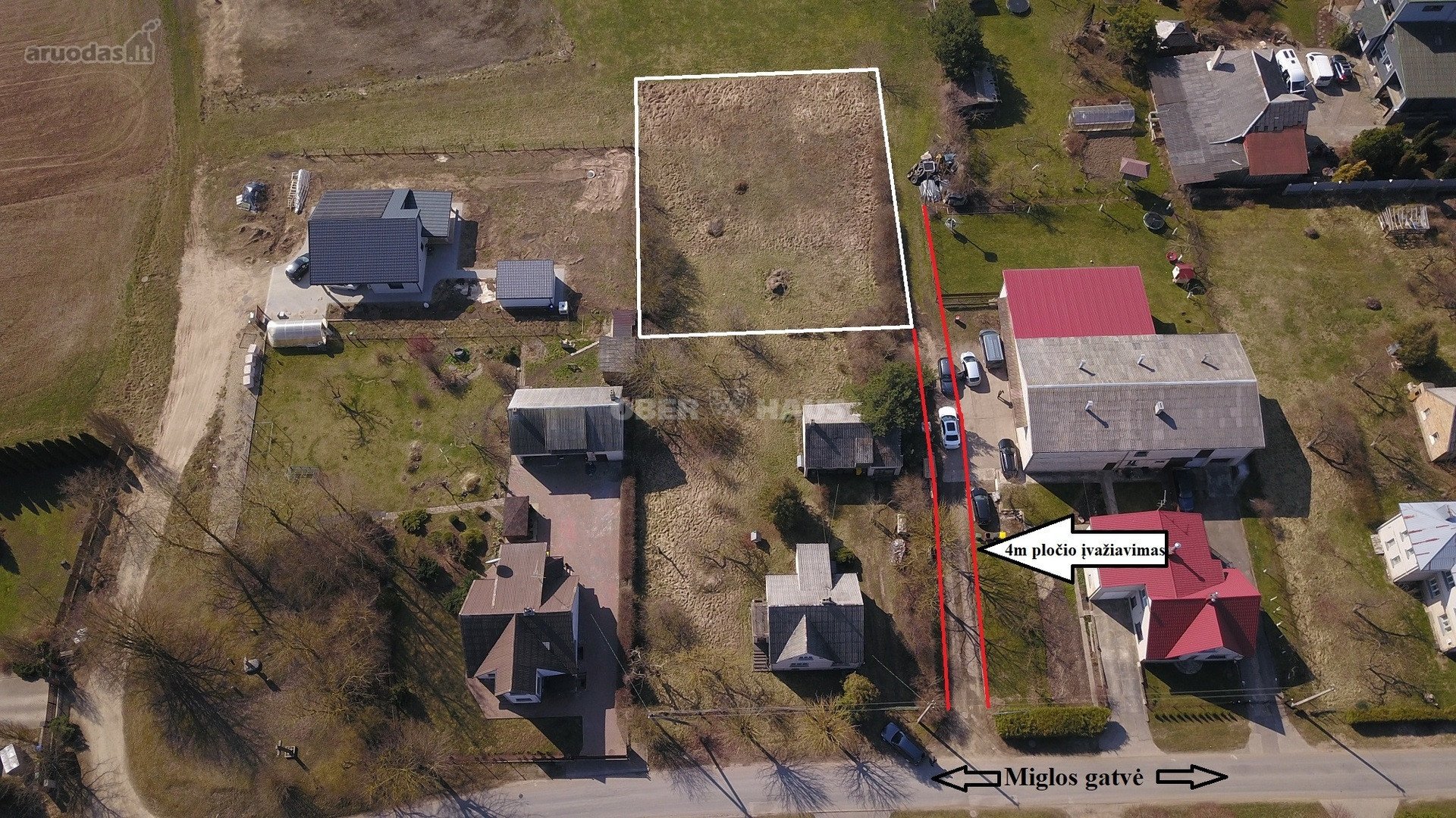 Parduodamas namų valdos sklypas Miglos g. 16a
