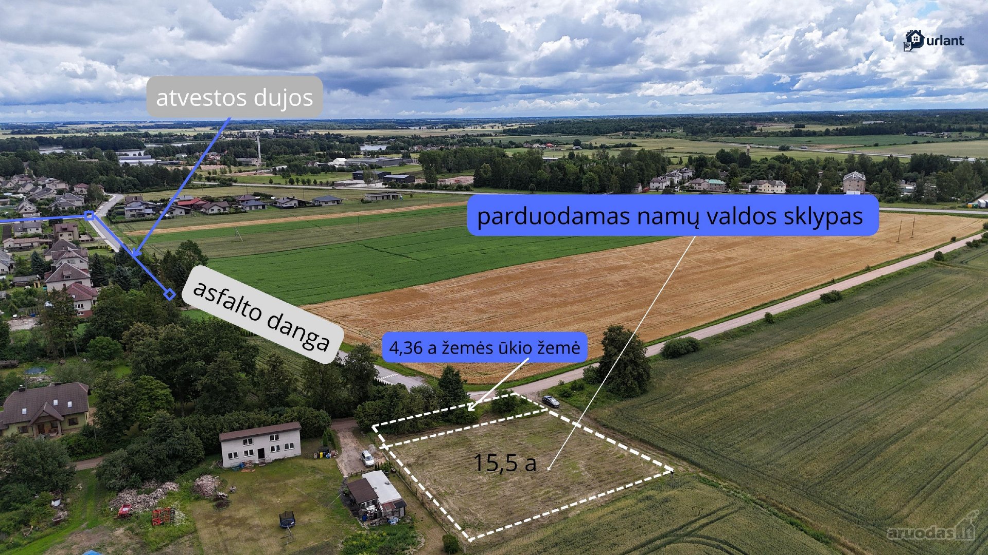Parduodamas Namų Valdos Žemės Sklypas Su Namo