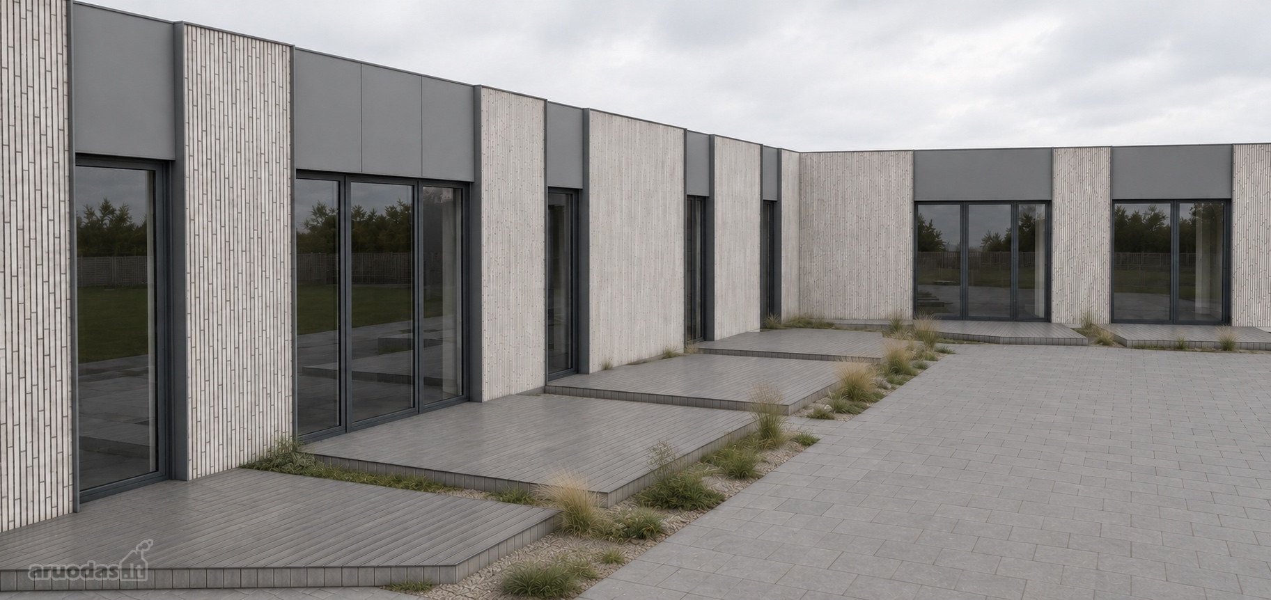 Atskiras vieno aukšto 140m2 mūrinis pastatas