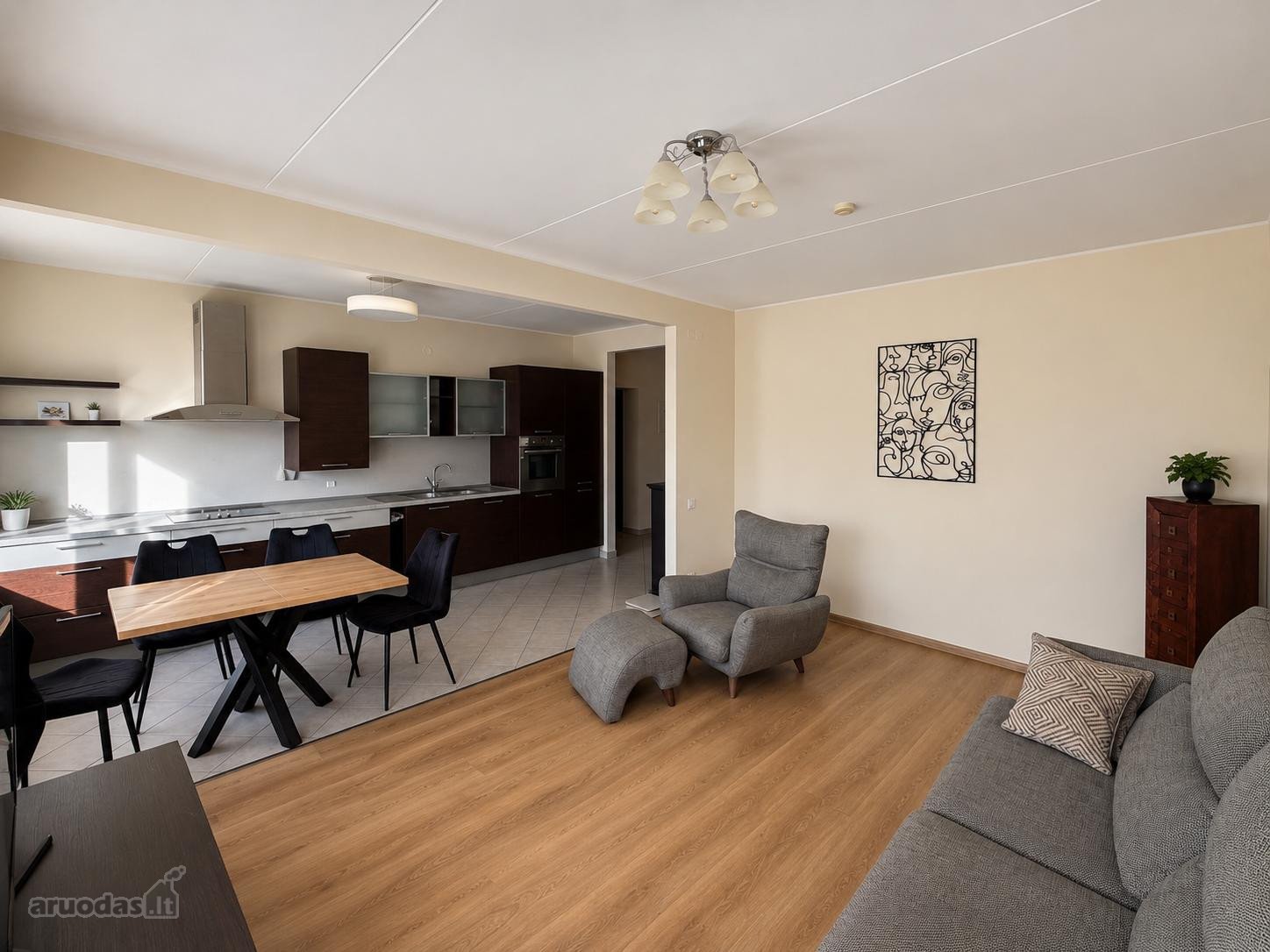 Erdvus 68,96 m² butas su požemine parkavimo
