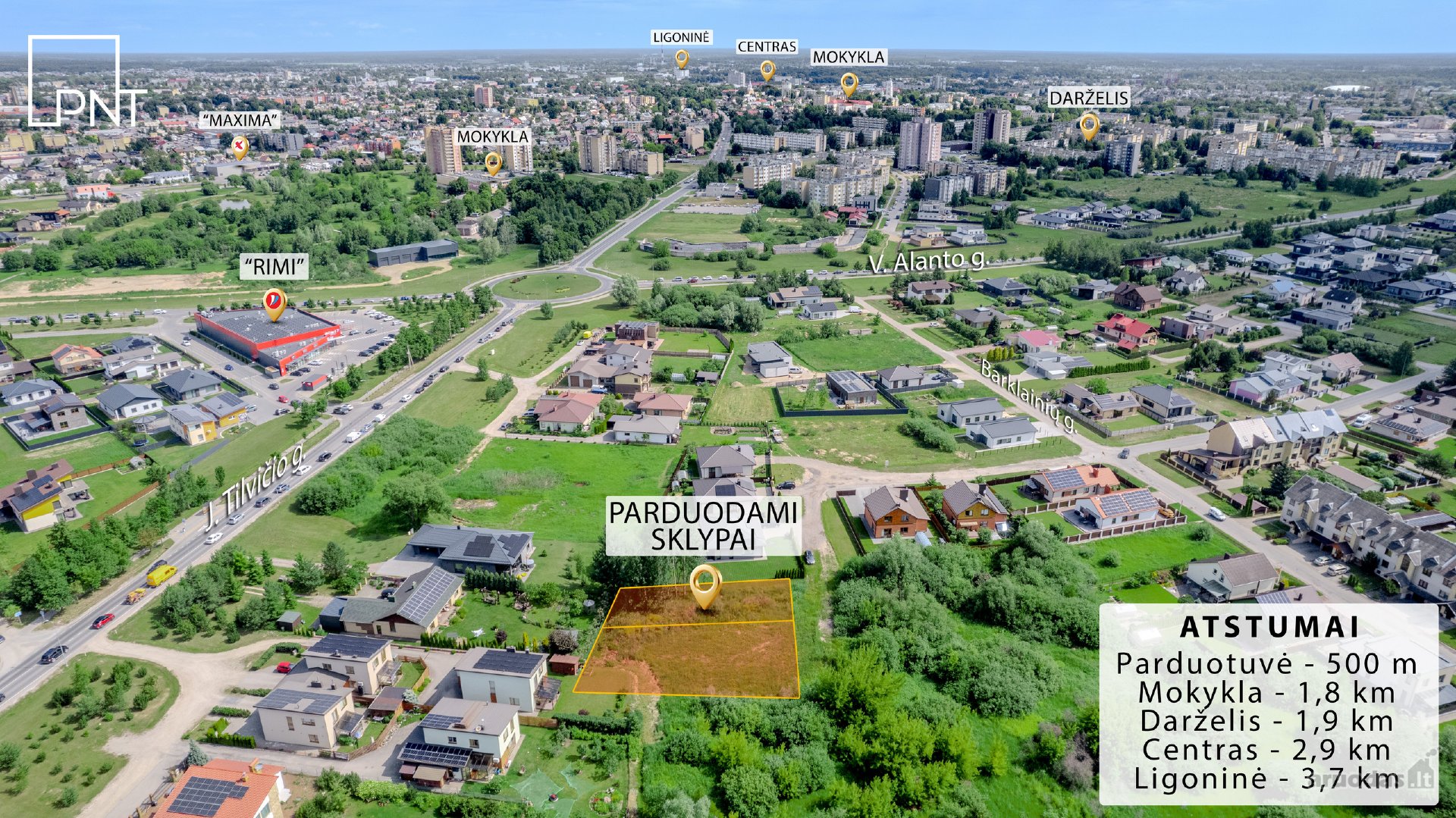 Parduodami du namų valdos sklypai