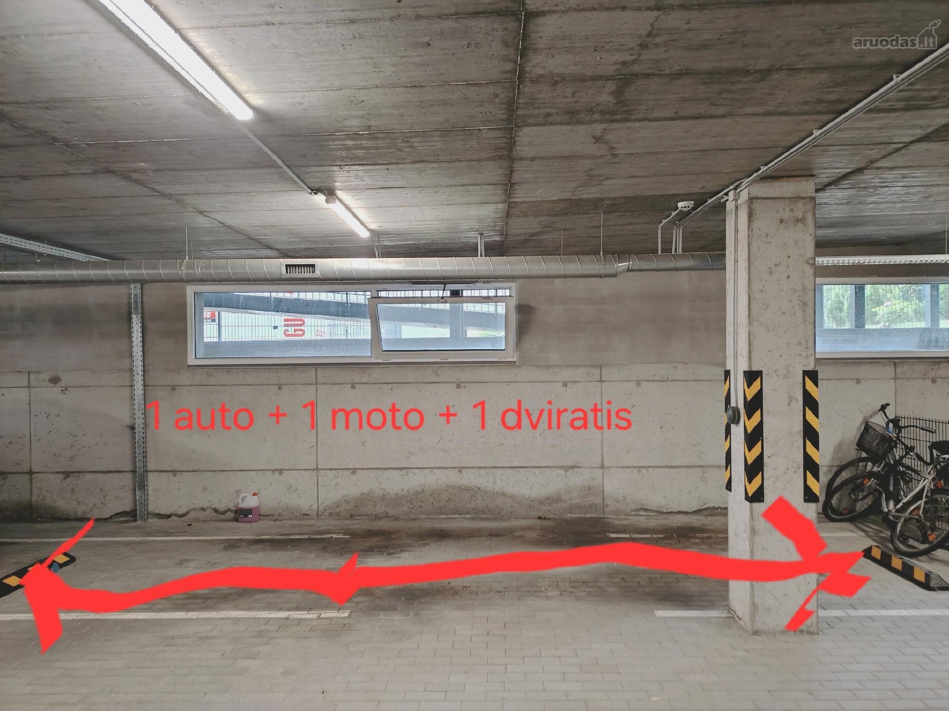 Nuomojama požeminė automobilio stovėjimo