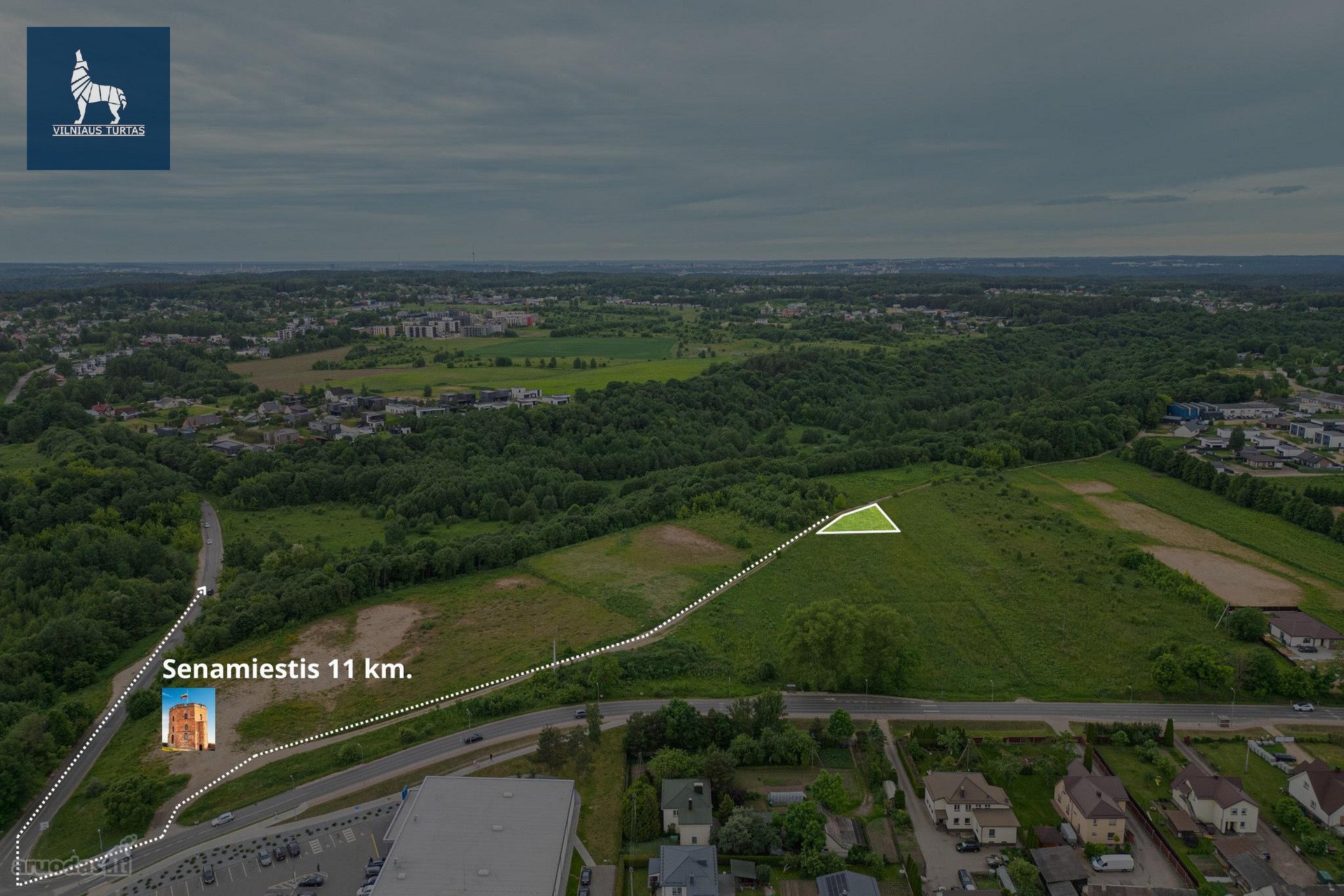 11 kilometrų iki Vilniaus senamiesčio.