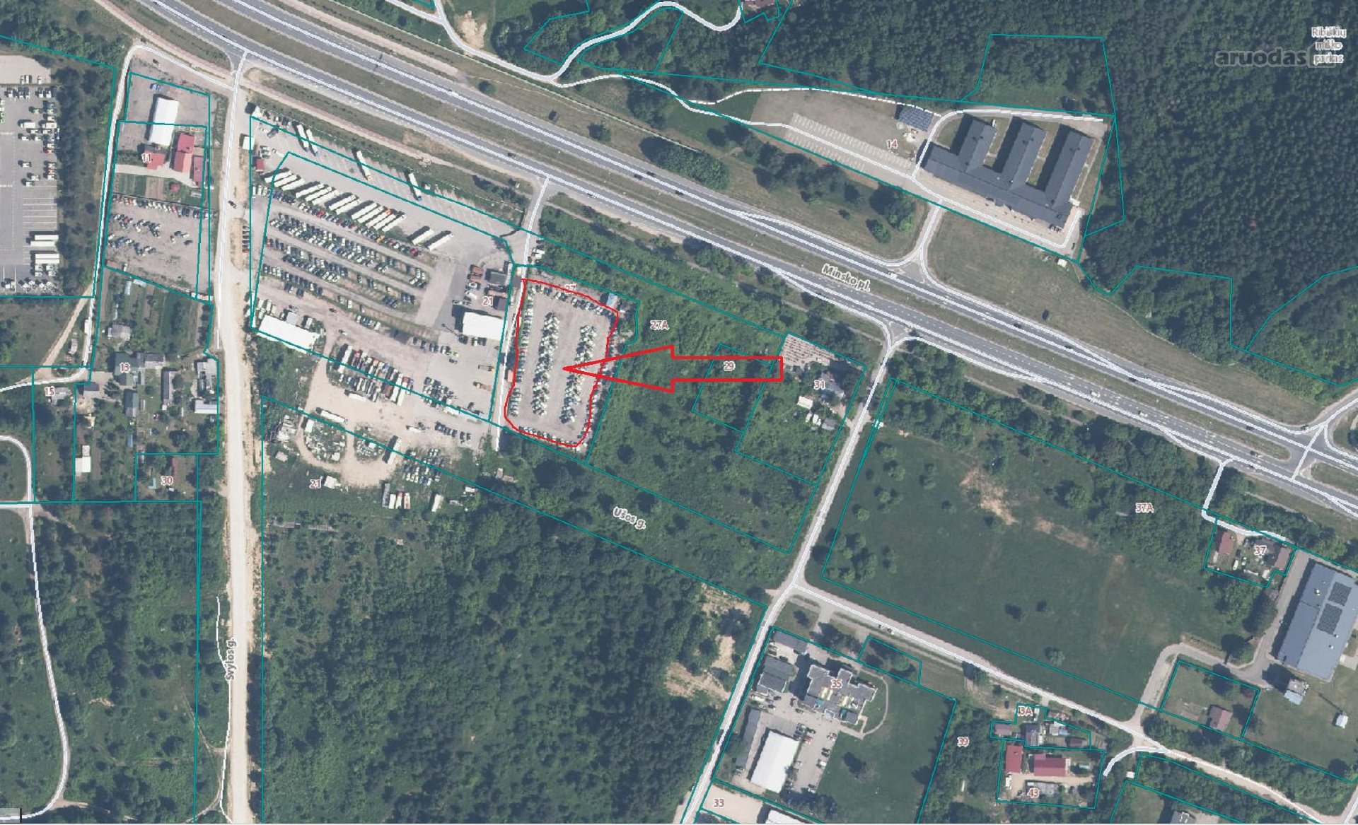 Nuomojama sklypo dalis/ asfaltuota aikštelė