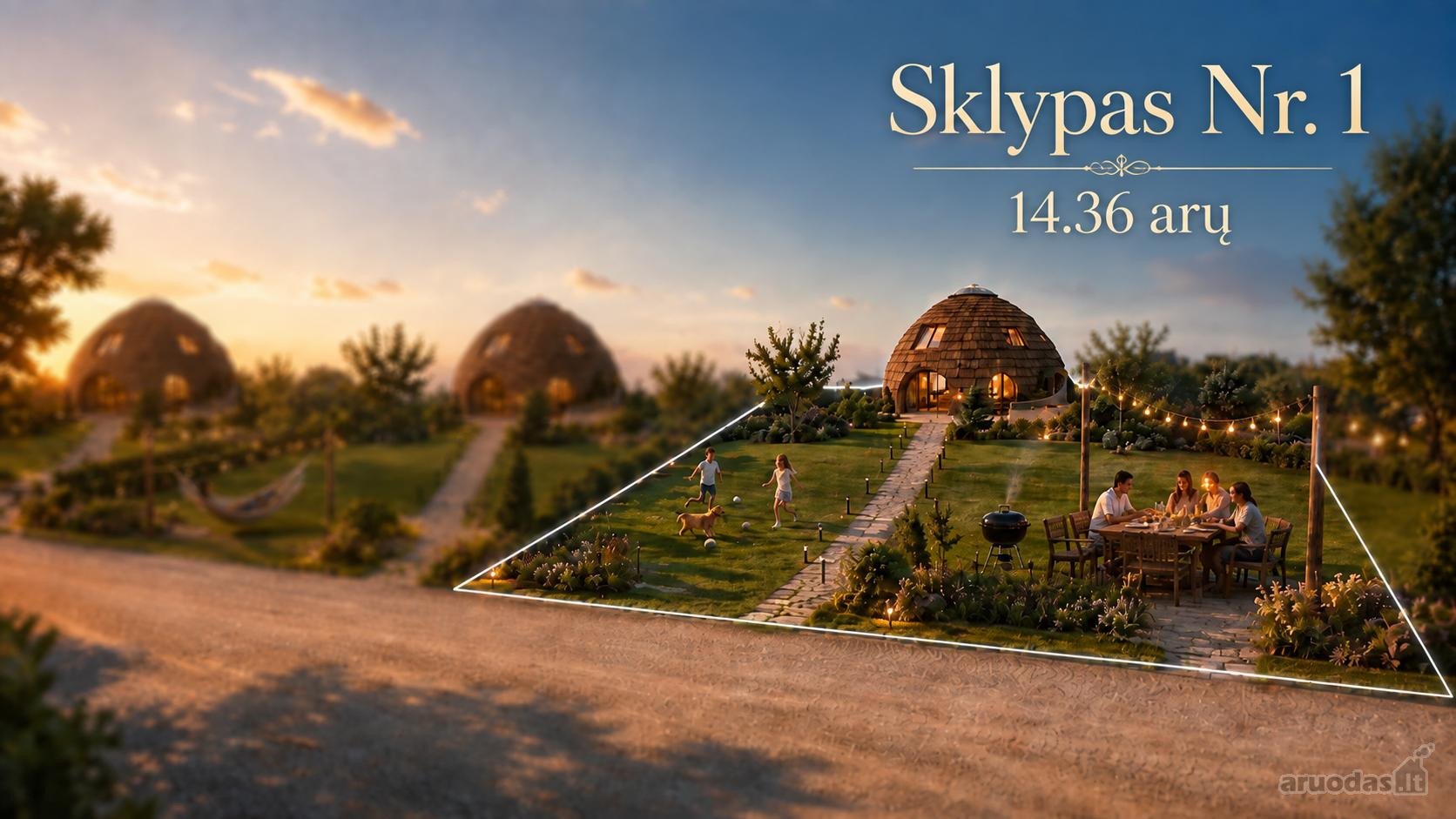 Parduodami sklypai kupolinių namų