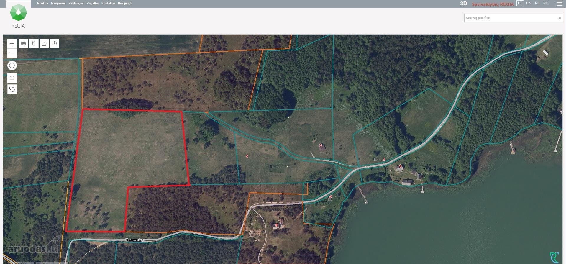 Parduodamas 3,70 ha žemės ūkio paskirties