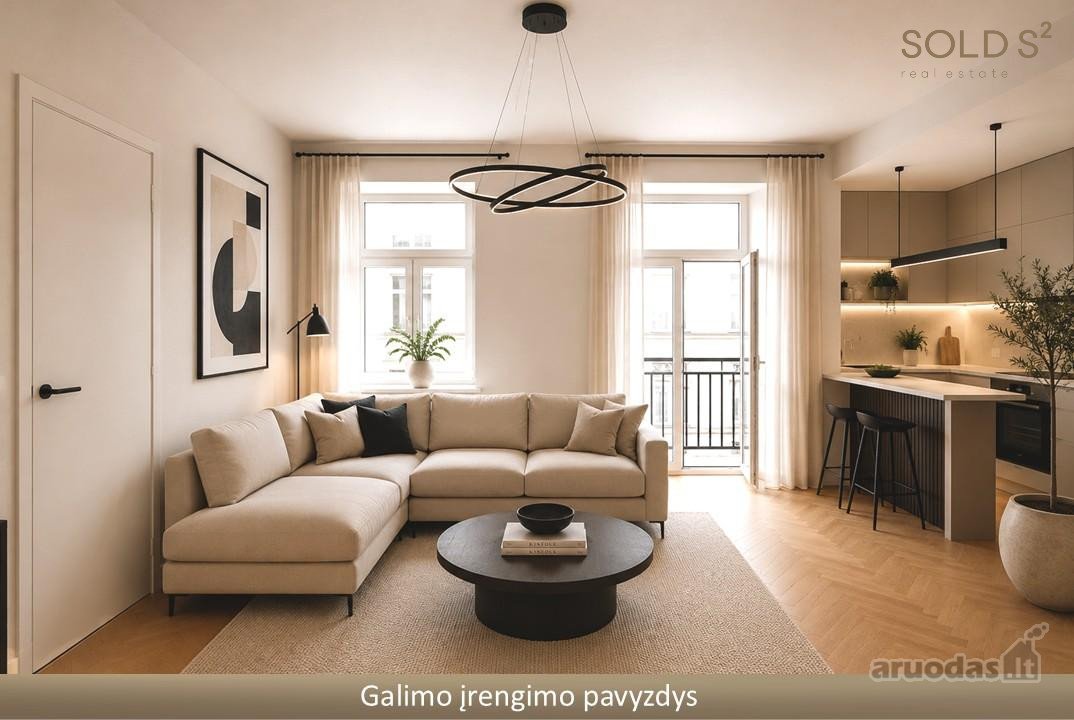 Parduodami aukštų lubų penthouse apartamentai