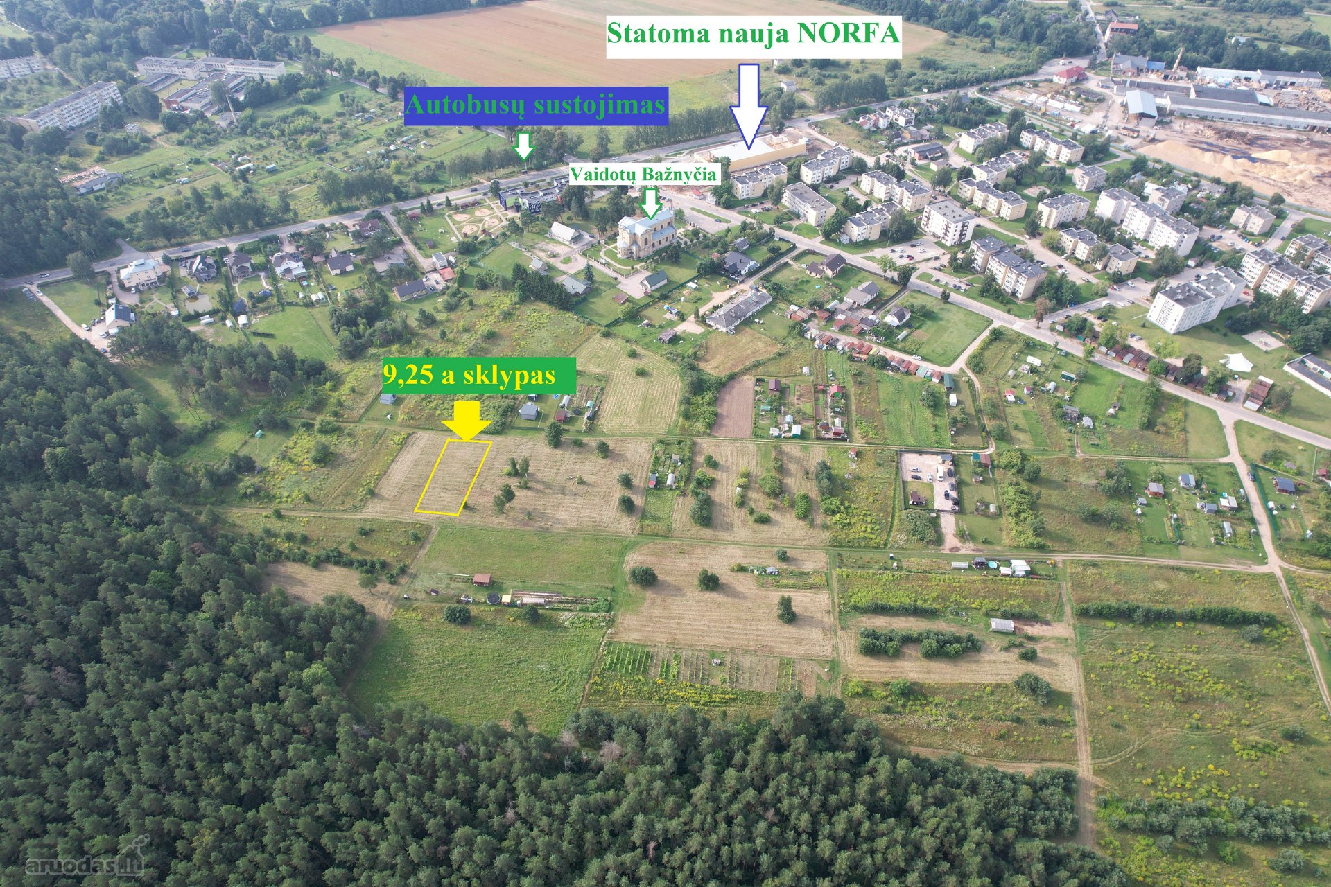 Parduodamas 9,5 arų sklypas Statybininkų g.,