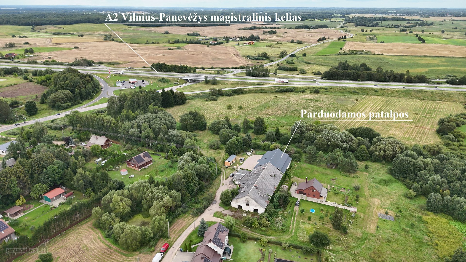Parduodamos 855 kv.m. + 800 kv.m. paliepės