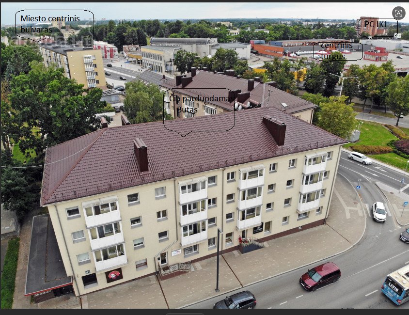 2 kambarių butas Šiaulių m. centre Aušros