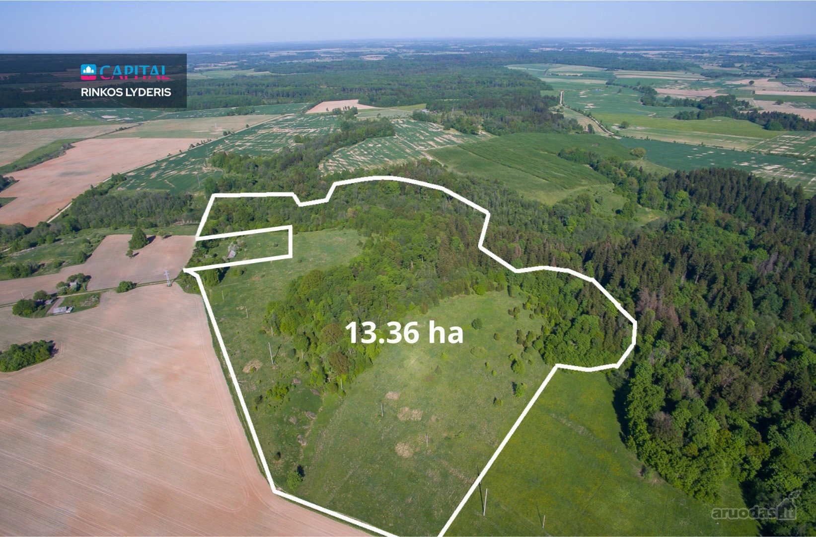 Parduodamas 1336 a. žemės ūkio paskirties