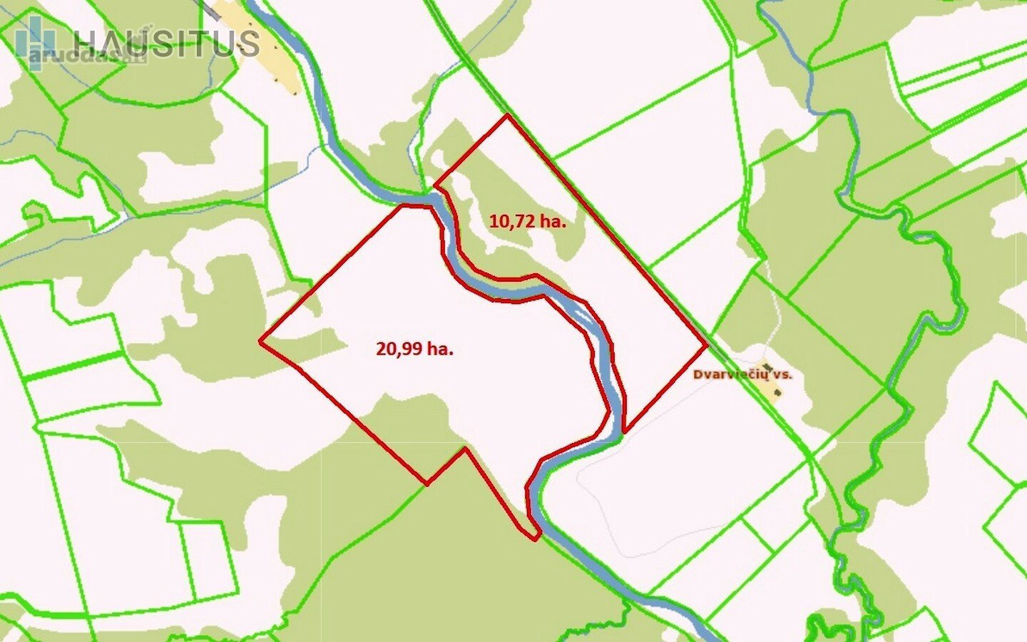 Parduodami Du 31,7 Ha. Bendro Ploto Sklypai,