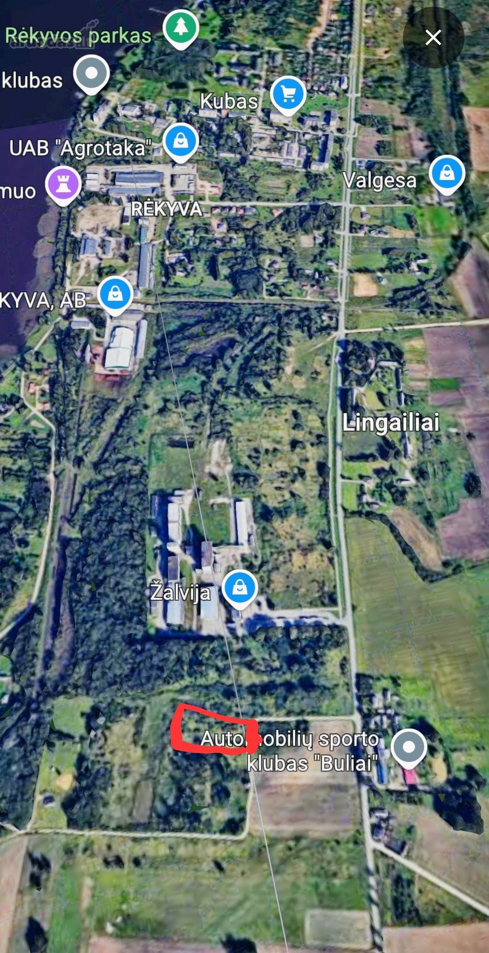Parduodamas sklypas Lingailių k. 4.64ha šalia
