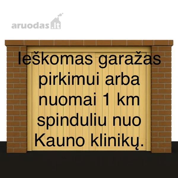Ieškomas garažas Žaliakalnyje, iki ~1 km nuo