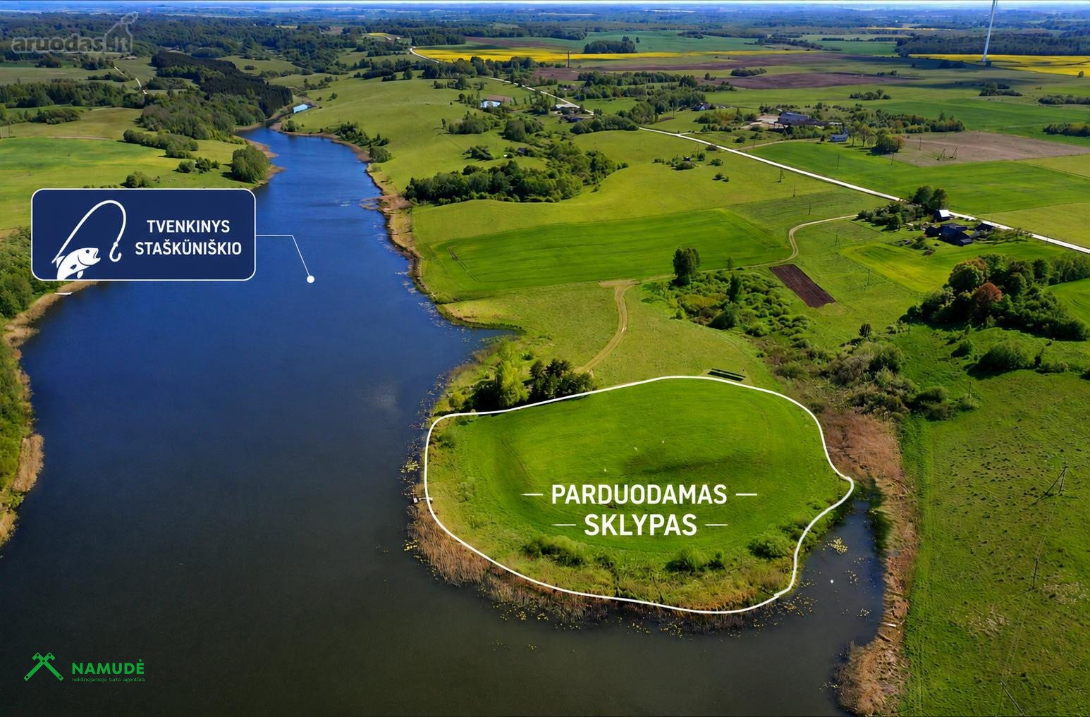 Parduodamas erdvus ir lygus 1,13 ha žemės