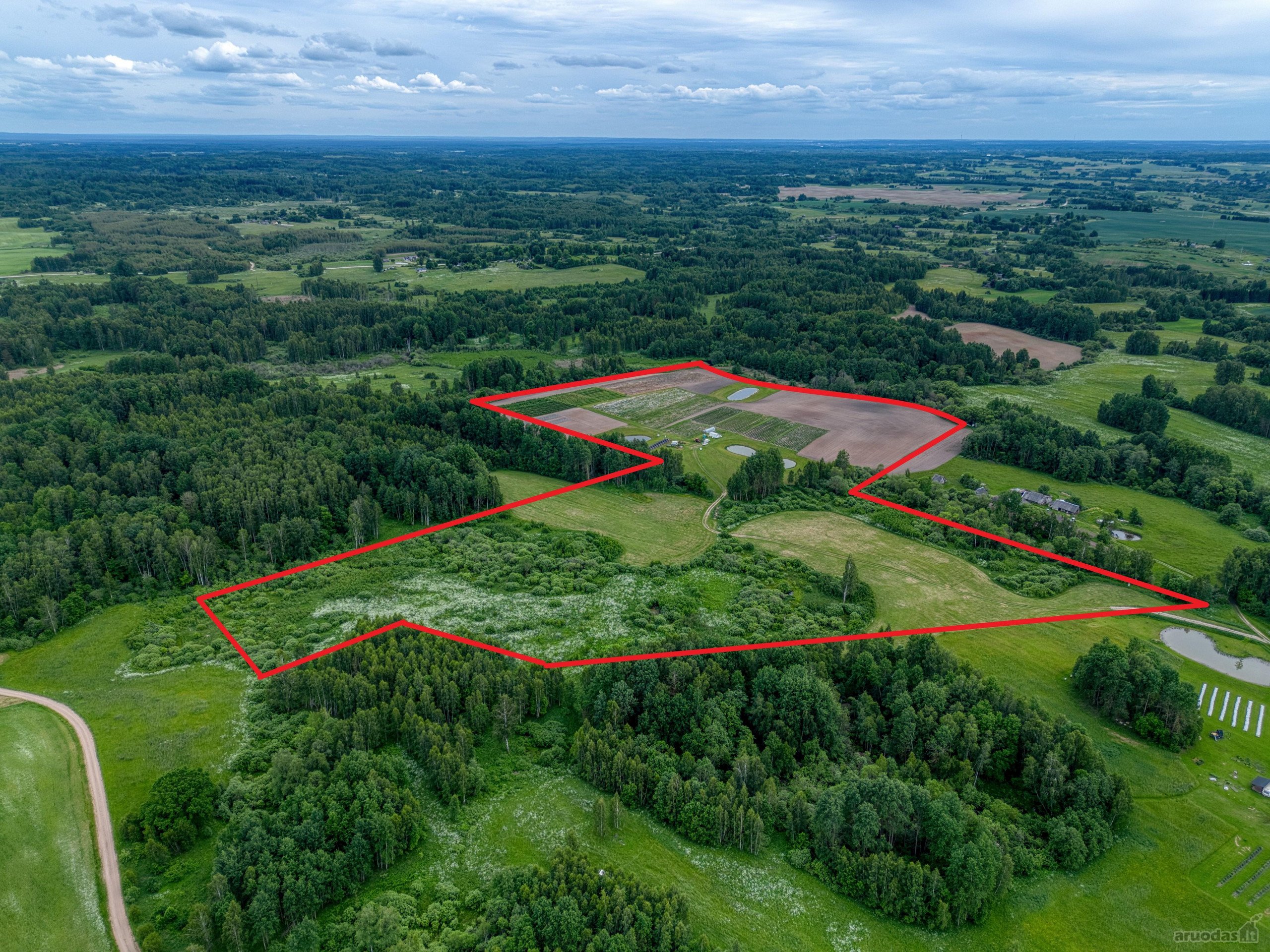 Parduodamas 15,4 ha žemės sklypas. 1,2 ha